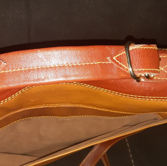 YVES Saint Laurent | Braided Detail Handle and Strap Messenger Bag - Tan/Whiskey - Picture 6 of 12